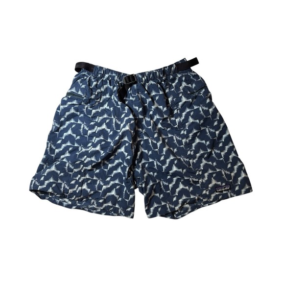 Vintage‎ Men's Patagonia Patterned Swim Shorts Blue Size Medium